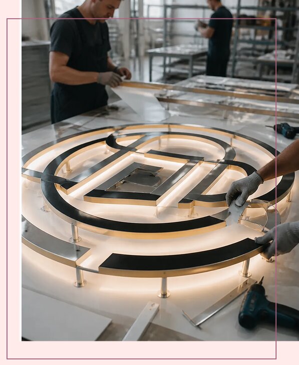 Изготовление и монтаж интерьерных вывесок для бизнеса в Минеральных Воде