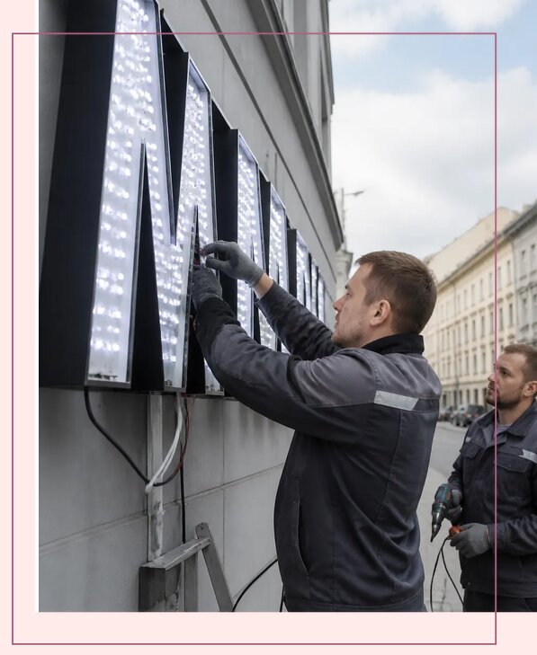 Изготовление и монтаж светодиодных LED вывесок в Минеральных Воде