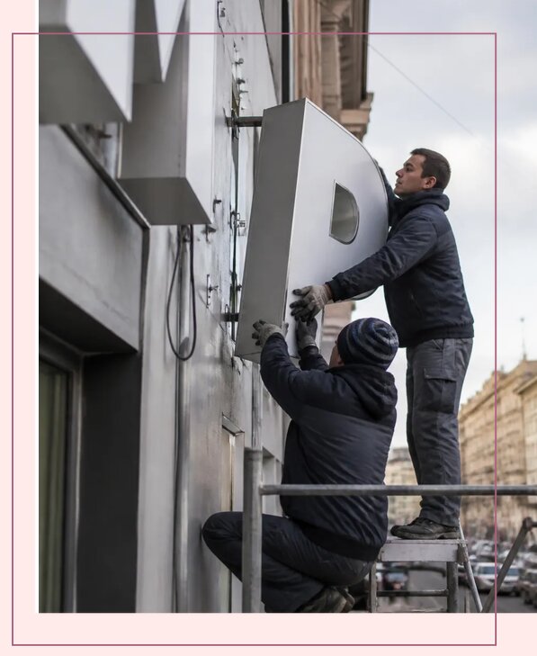 Изготовление и монтаж больших объемных букв в Минеральных Воде